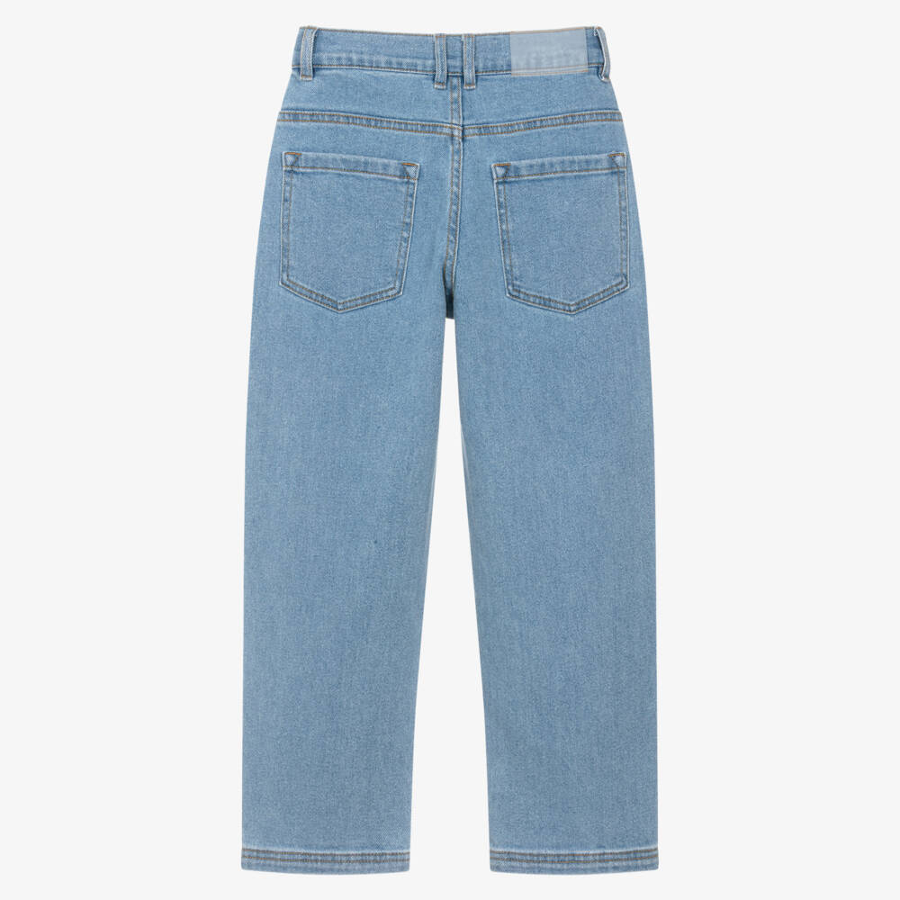 DKNY-جينز دنيم بقصة واسعة لون أزرق مغسول | Childrensalon