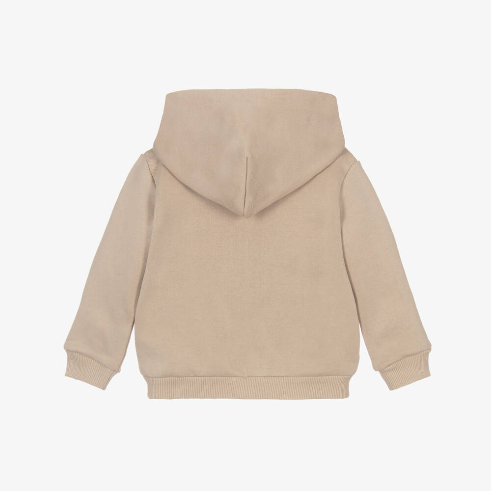 Dolce & Gabbana-توب بسحاب بشعار DG مطرز لون بيج للمواليد  | Childrensalon