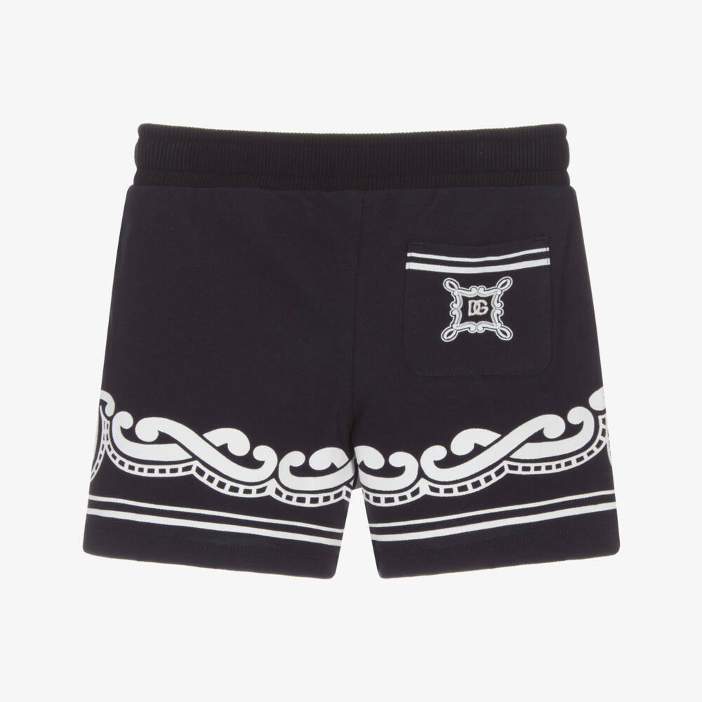 Dolce & Gabbana-Baby Boys Blue Cotton Bandana Print Shorts | Childrensalon