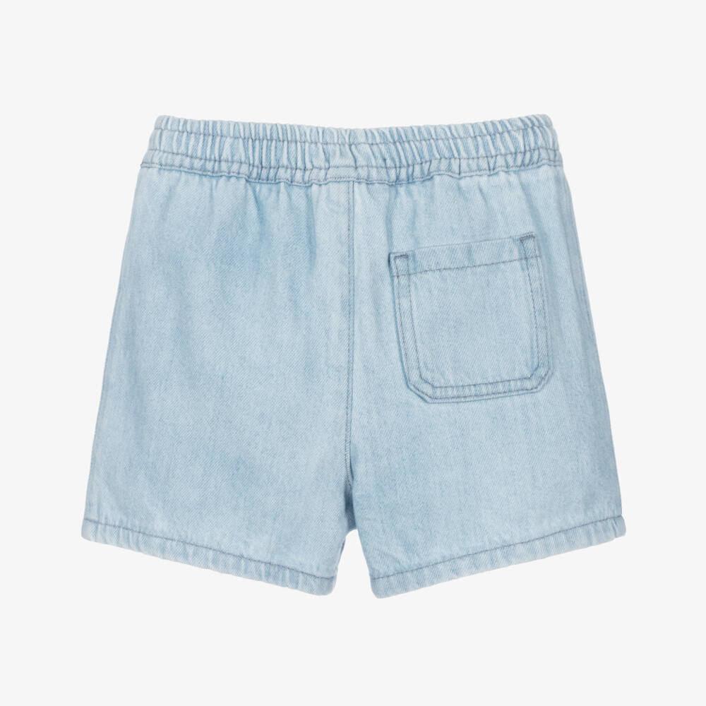 Dolce & Gabbana-Baby Boys Blue Denim Shorts with Embroidered DG Logo | Childrensalon