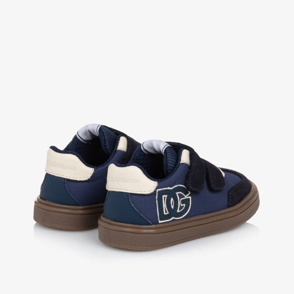 Dolce & Gabbana-Baby Boys Blue DG Original Trainers | Childrensalon