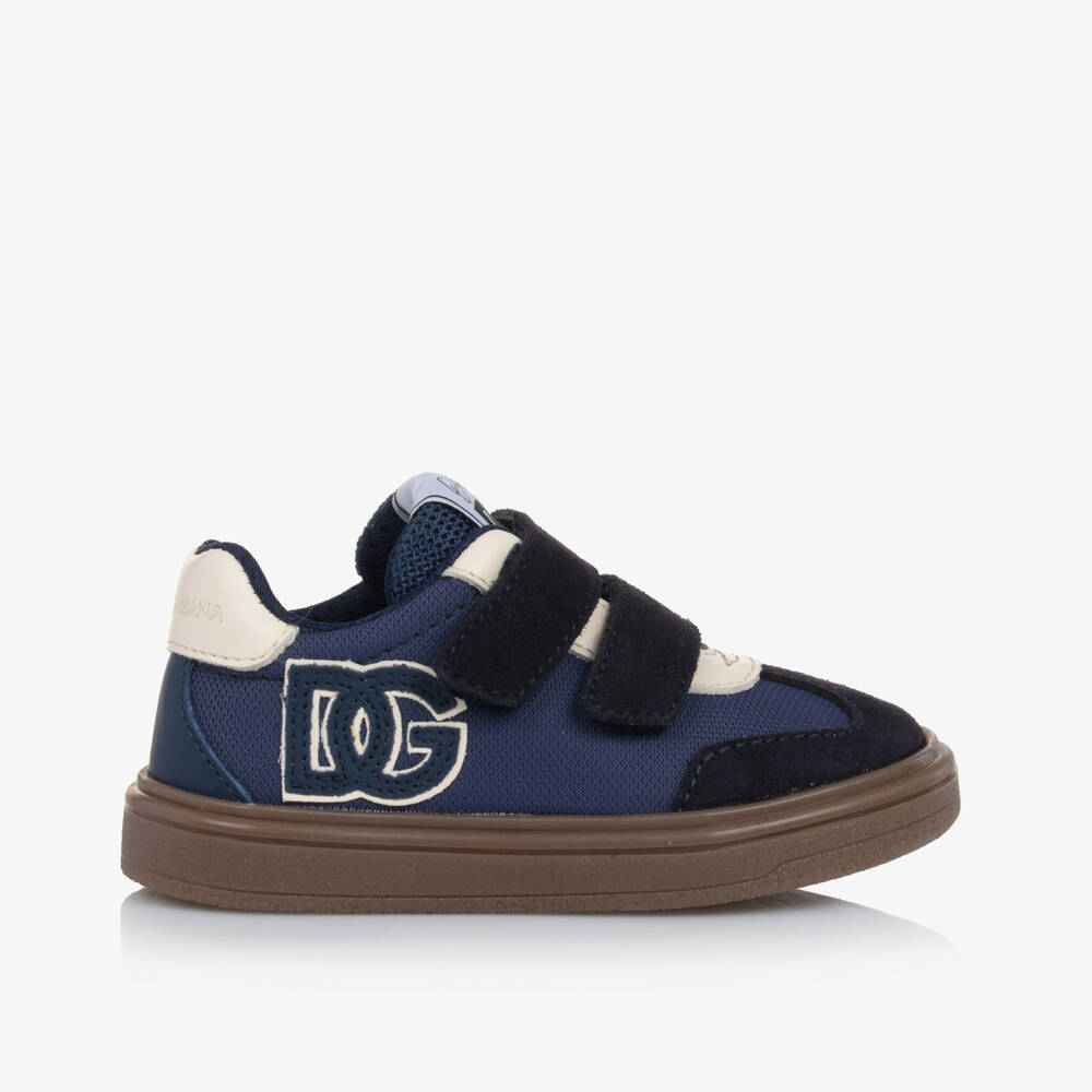 Dolce & Gabbana-Baby Boys Blue DG Original Trainers | Childrensalon