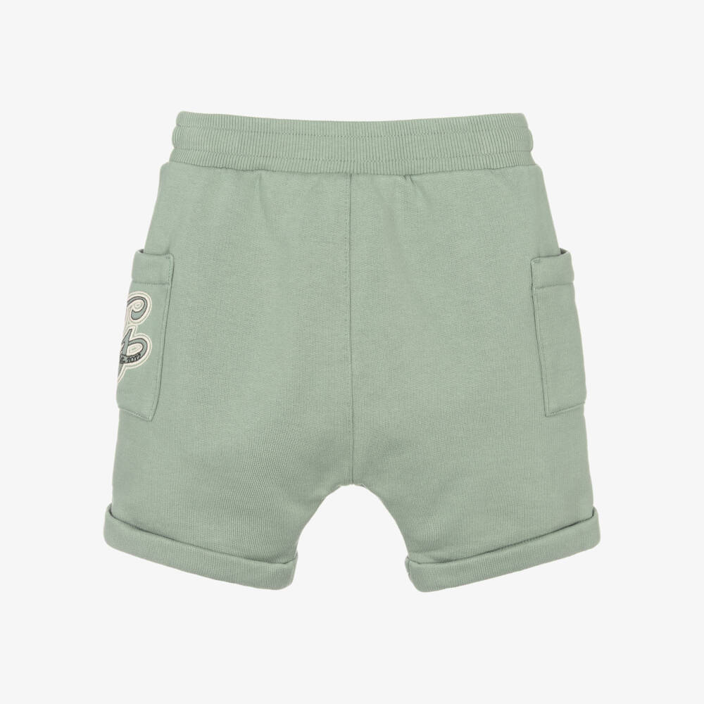 Dolce & Gabbana-Baby Boys Green Cotton DG Embroidered Shorts | Childrensalon