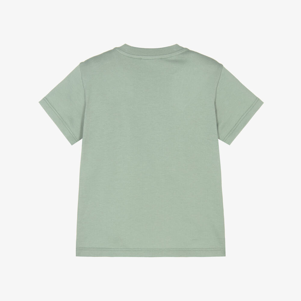 Dolce & Gabbana-Baby Boys Green Cotton DG Embroidered T-Shirt | Childrensalon