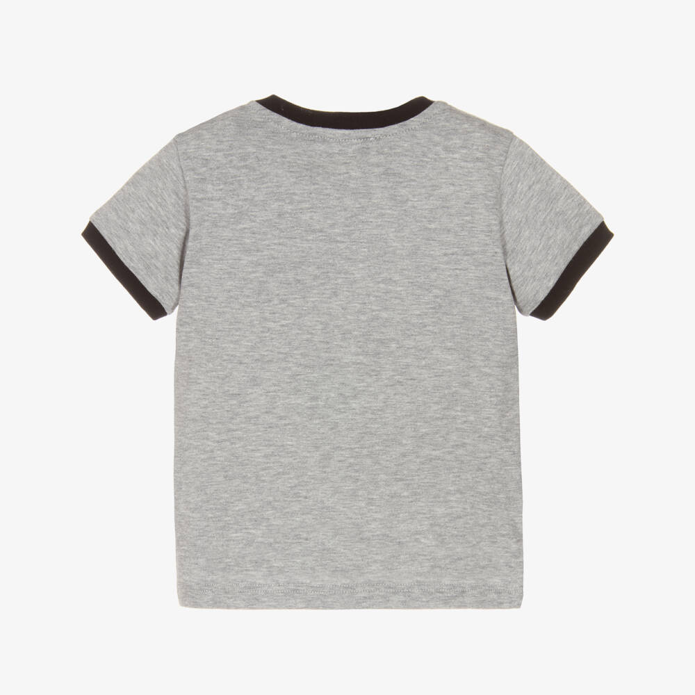 Dolce & Gabbana-Baby Boys Grey Cotton Jersey Logo T-Shirt | Childrensalon