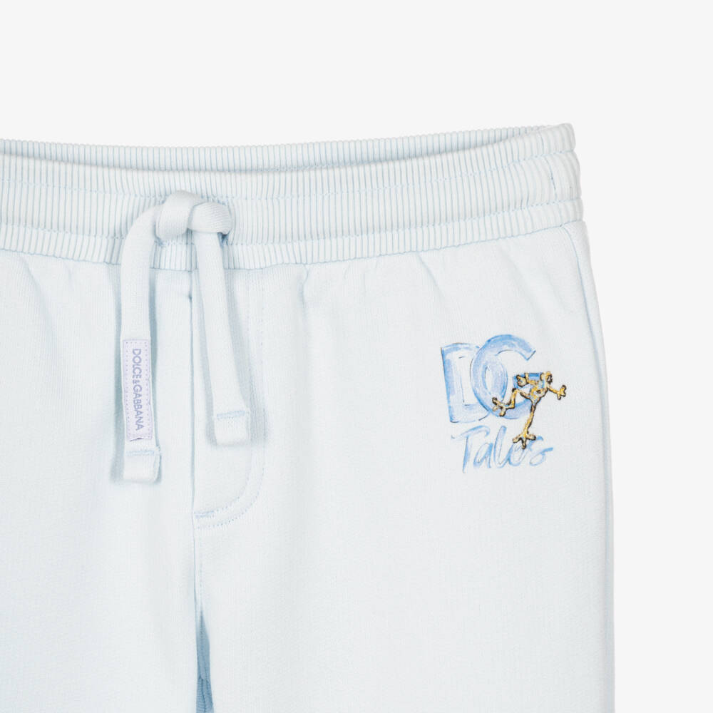 Dolce & Gabbana-Baby Boys Pale Blue Leopard Cub Joggers | Childrensalon