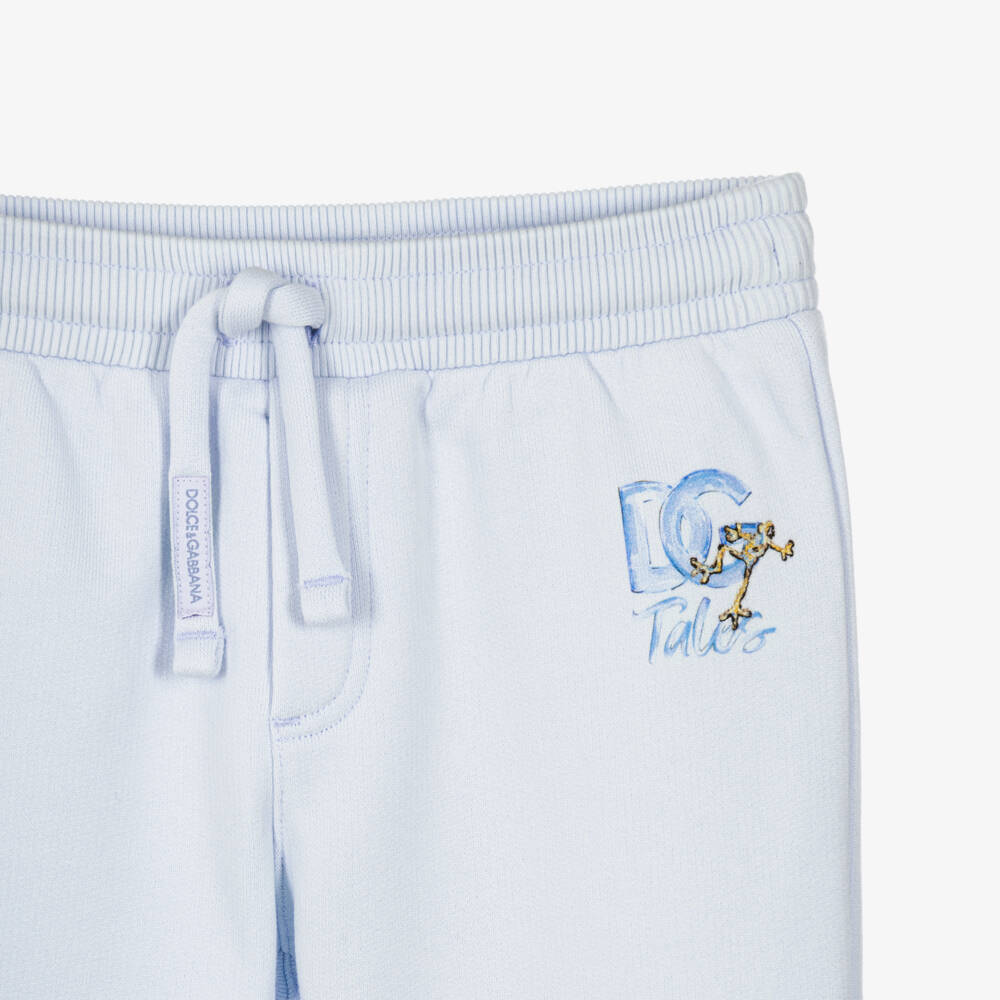 Dolce & Gabbana-Baby Boys Pale Blue Leopard Cub Joggers | Childrensalon