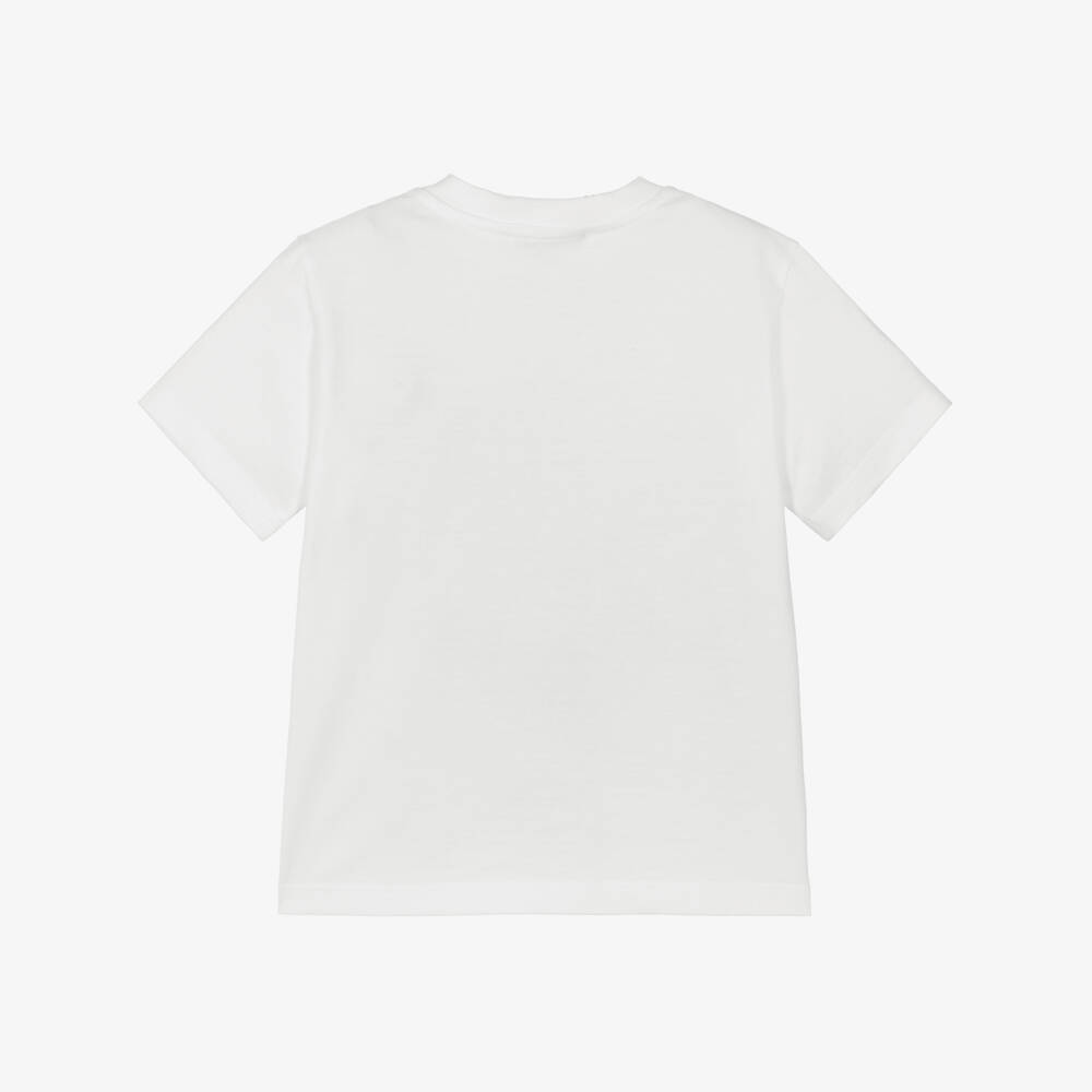 Dolce & Gabbana-Baby Boys White DG Crew Cotton T-Shirt | Childrensalon