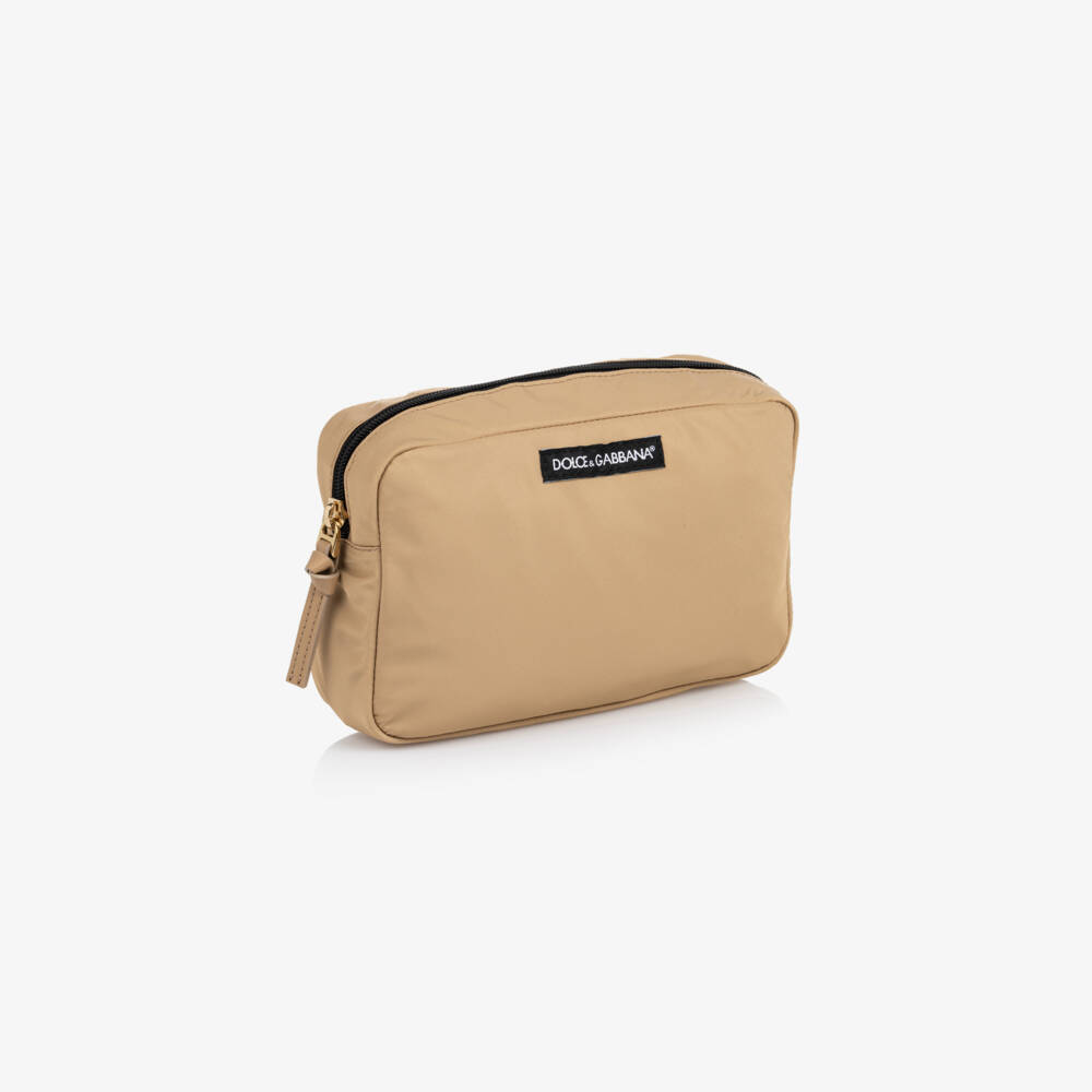 Dolce & Gabbana-Baby Changing Bag Set in Beige Nylon (37cm) | Childrensalon