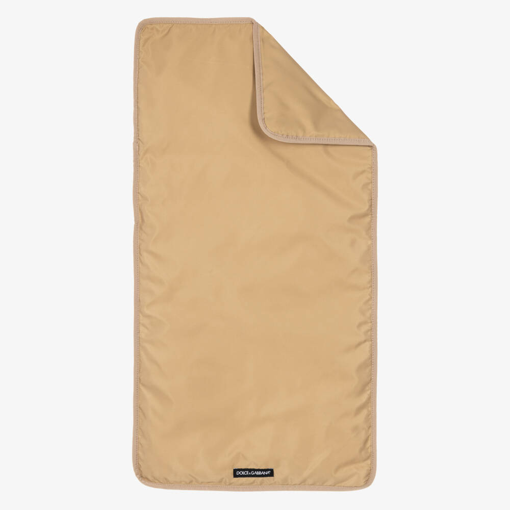 Dolce & Gabbana-Baby Changing Bag Set in Beige Nylon (37cm) | Childrensalon