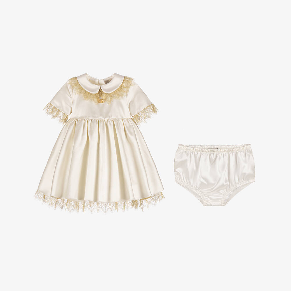 Dolce Gabbana Baby Girls Dress In White 2
