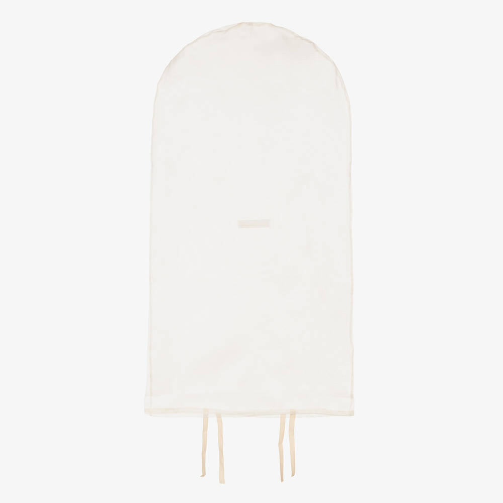 Dolce & Gabbana-Baby Girls Ivory Silk & Lace Gown | Childrensalon