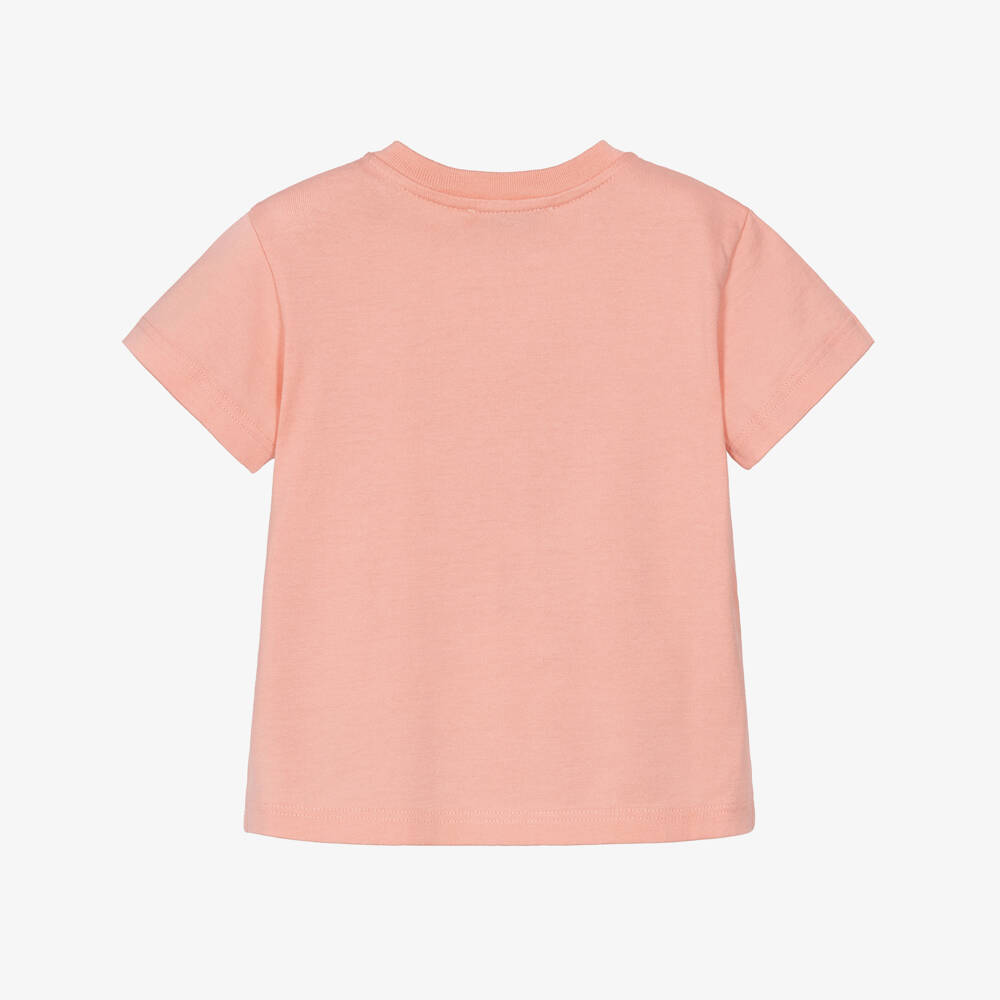Dolce & Gabbana-Baby Girls Pink Cotton Carretto Print T-Shirt | Childrensalon
