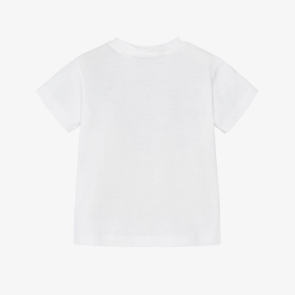 Dolce & Gabbana-Baby Girls White Cotton Carretto Tassel T-Shirt | Childrensalon