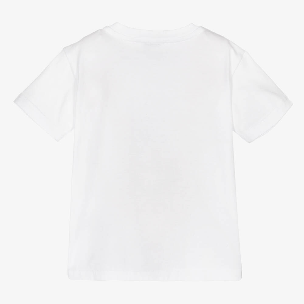 Dolce & Gabbana-Baby Girls White Cotton T-Shirt | Childrensalon
