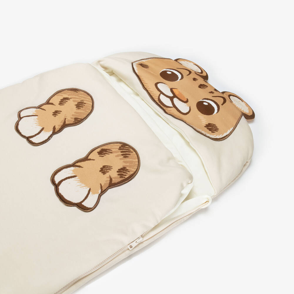 Dolce & Gabbana-Beige Leopard Cub Cotton Jersey Baby Nest (82cm) | Childrensalon