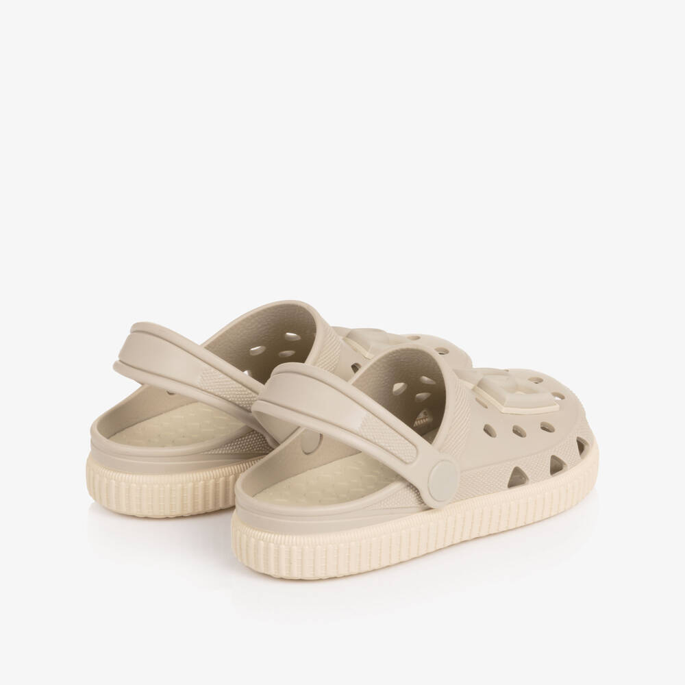 Dolce & Gabbana-Beige Clog Sandals with DG Logo | Childrensalon