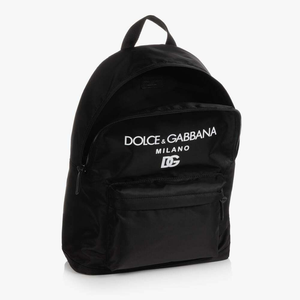 Dolce & Gabbana-Black Backpack (42cm) | Childrensalon