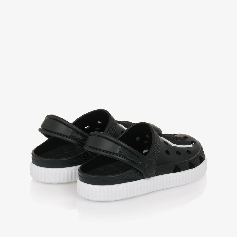 Dolce & Gabbana-Black Clog Sandals with DG Logo | Childrensalon