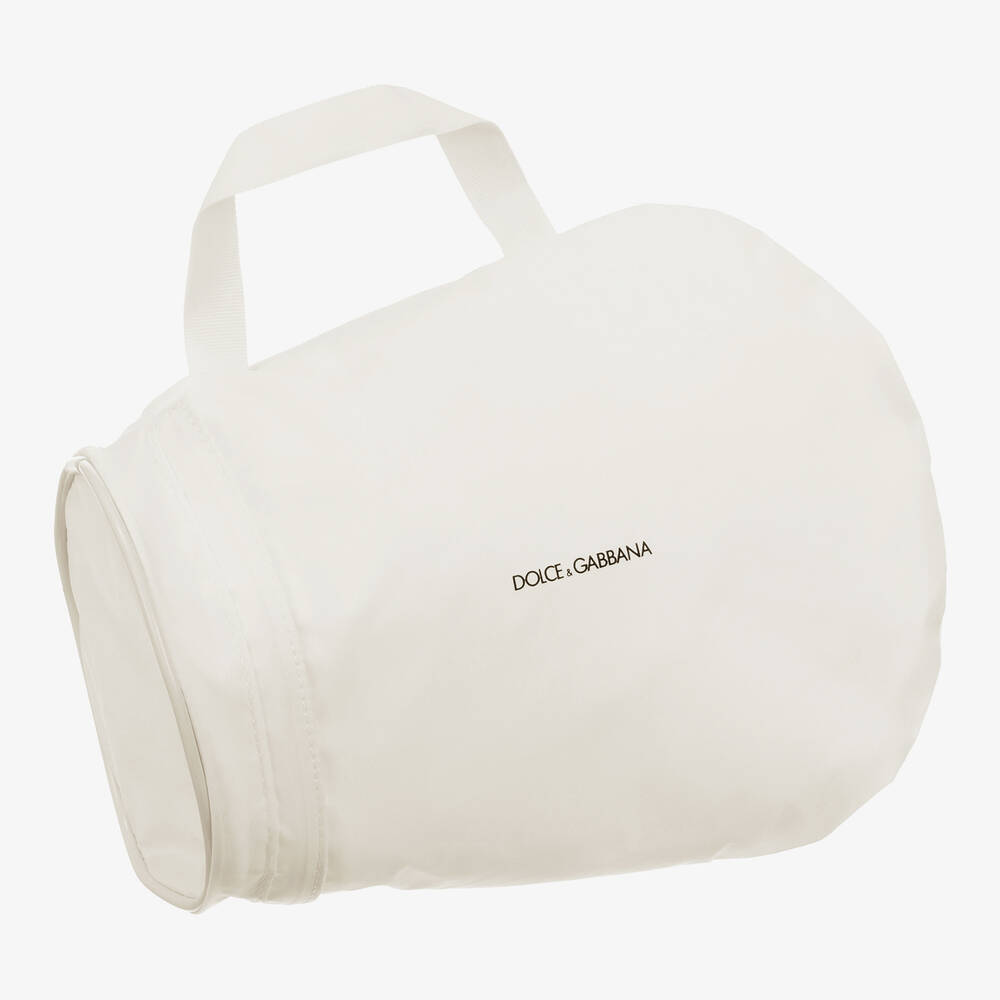 Dolce & Gabbana-صندل قماش وجلد لون أسود | Childrensalon