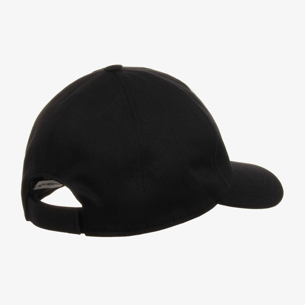 Dolce & Gabbana-Black DG Milano Cotton Cap | Childrensalon