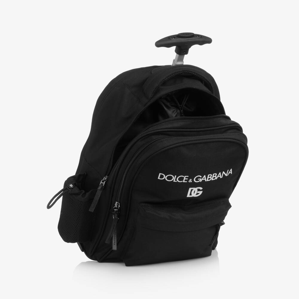 Dolce & Gabbana-Black DG Trolley Backpack (41cm) | Childrensalon