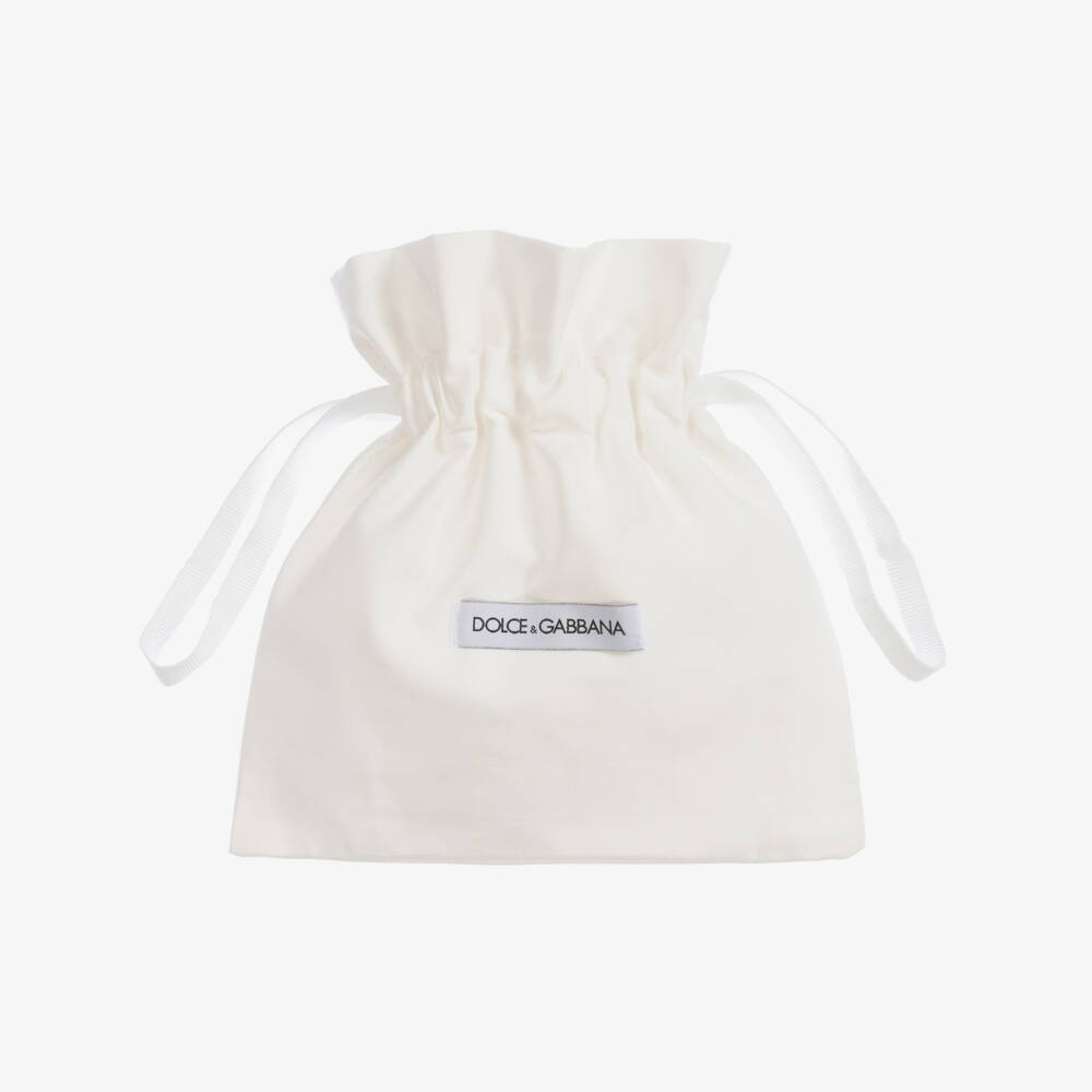 Dolce & Gabbana-Black Elasticated DG Logo Belt | Childrensalon