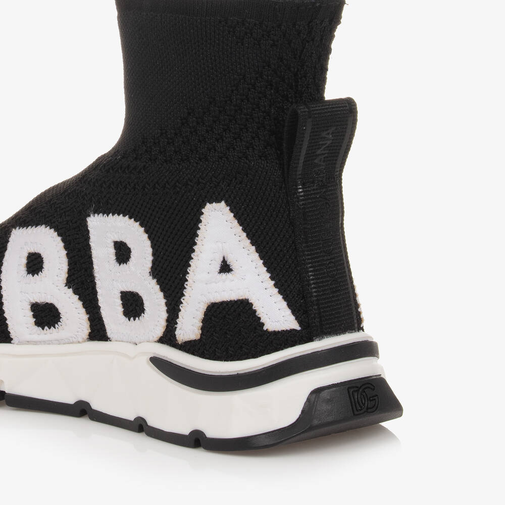 Dolce & Gabbana-Black Sock Trainers | Childrensalon