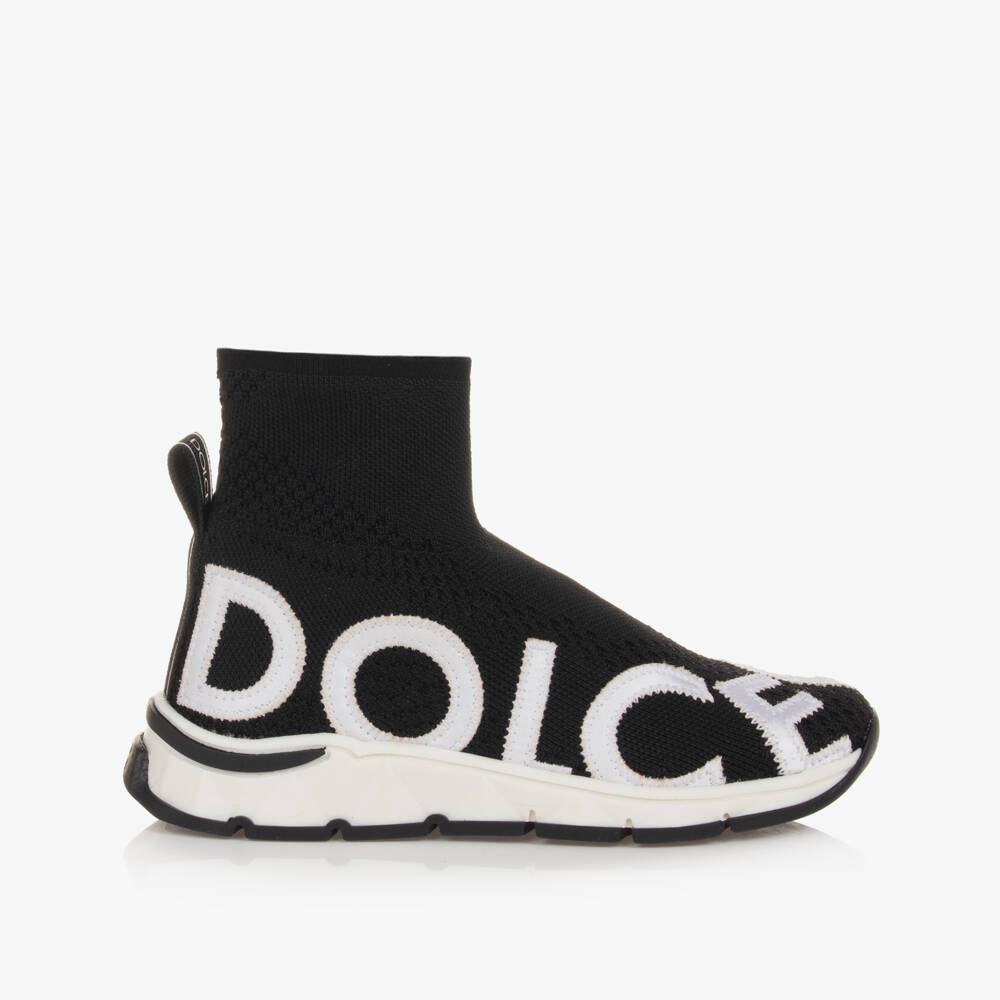 Dolce & Gabbana-Black Sock Trainers | Childrensalon