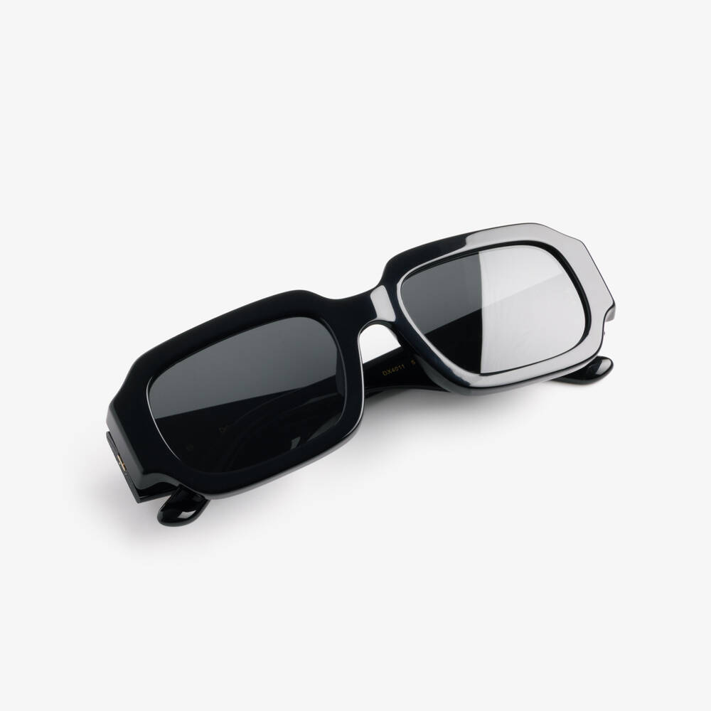 Dolce & Gabbana-Black Square-Framed Sunglasses with Gold DG Logo | Childrensalon