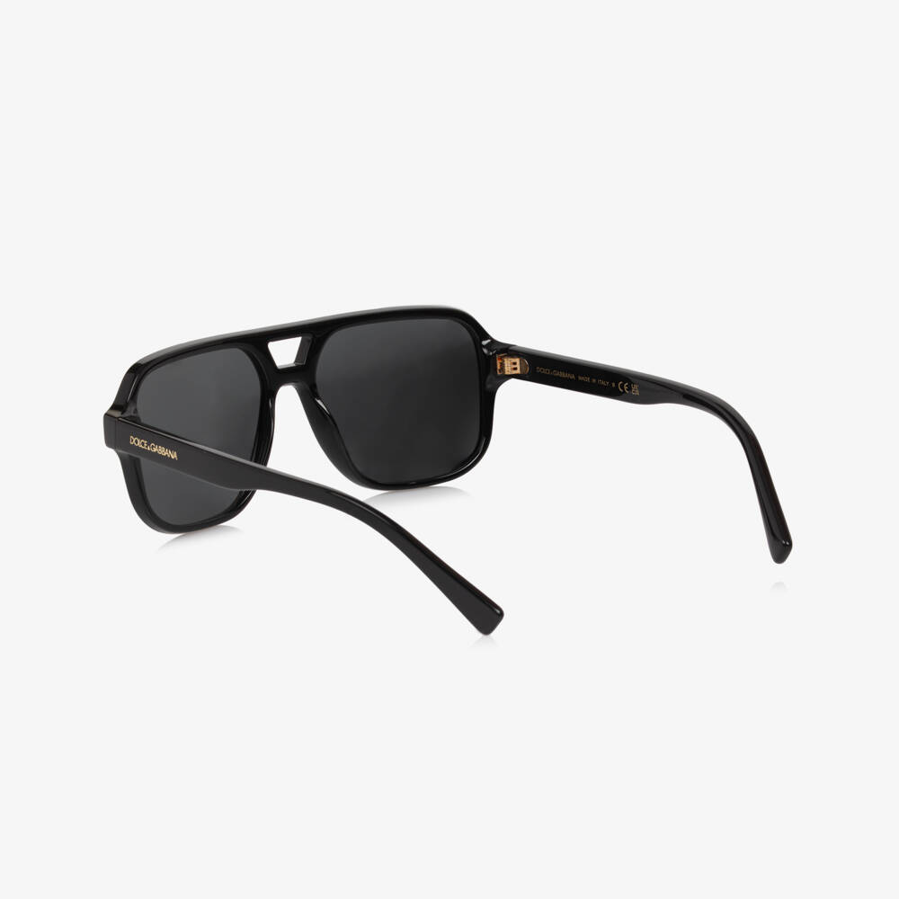 Dolce & Gabbana-Black Tinted Logo Sunglasses | Childrensalon