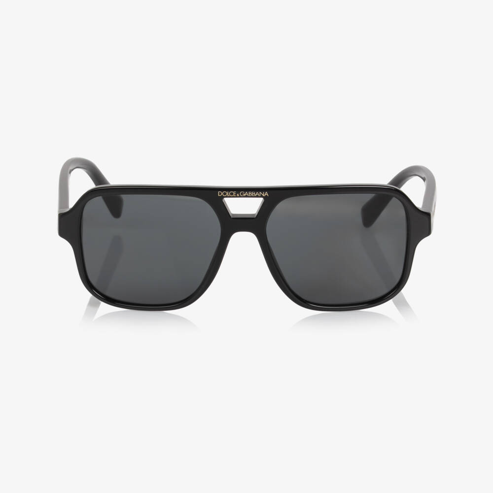 Dolce & Gabbana-Black Tinted Logo Sunglasses | Childrensalon