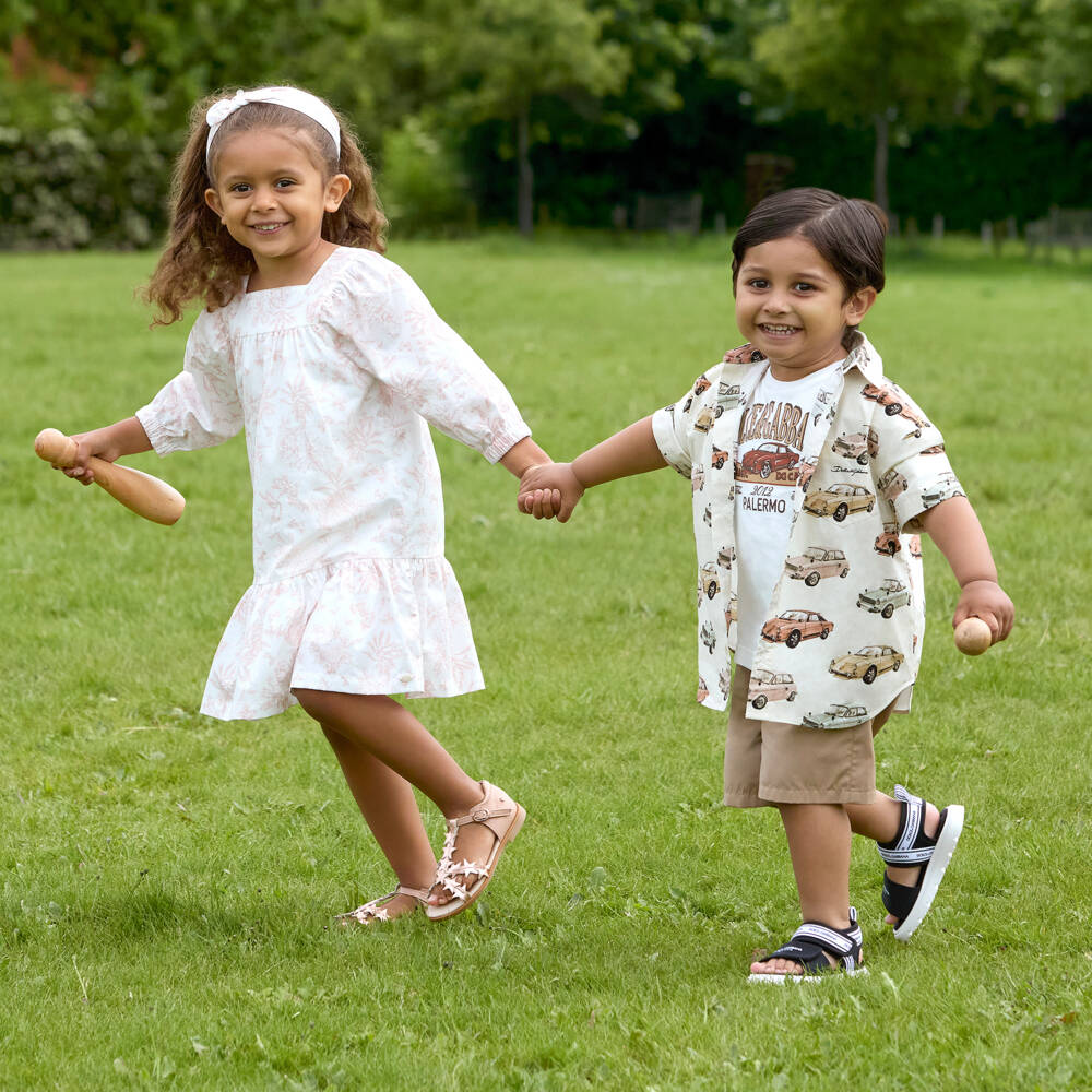 Dolce & Gabbana-Black Velcro Baby Sandals | Childrensalon