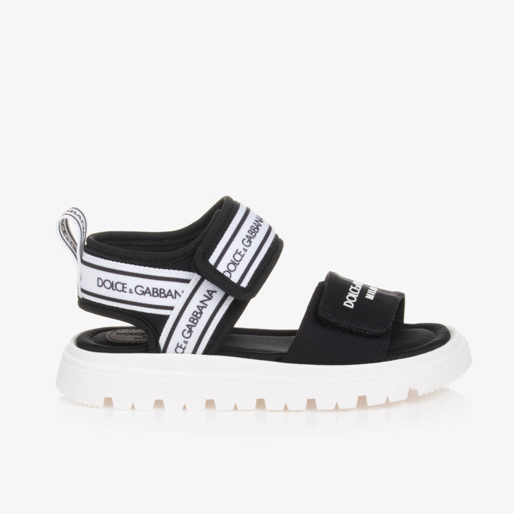 Dolce & Gabbana-Black Velcro Sandals | Childrensalon