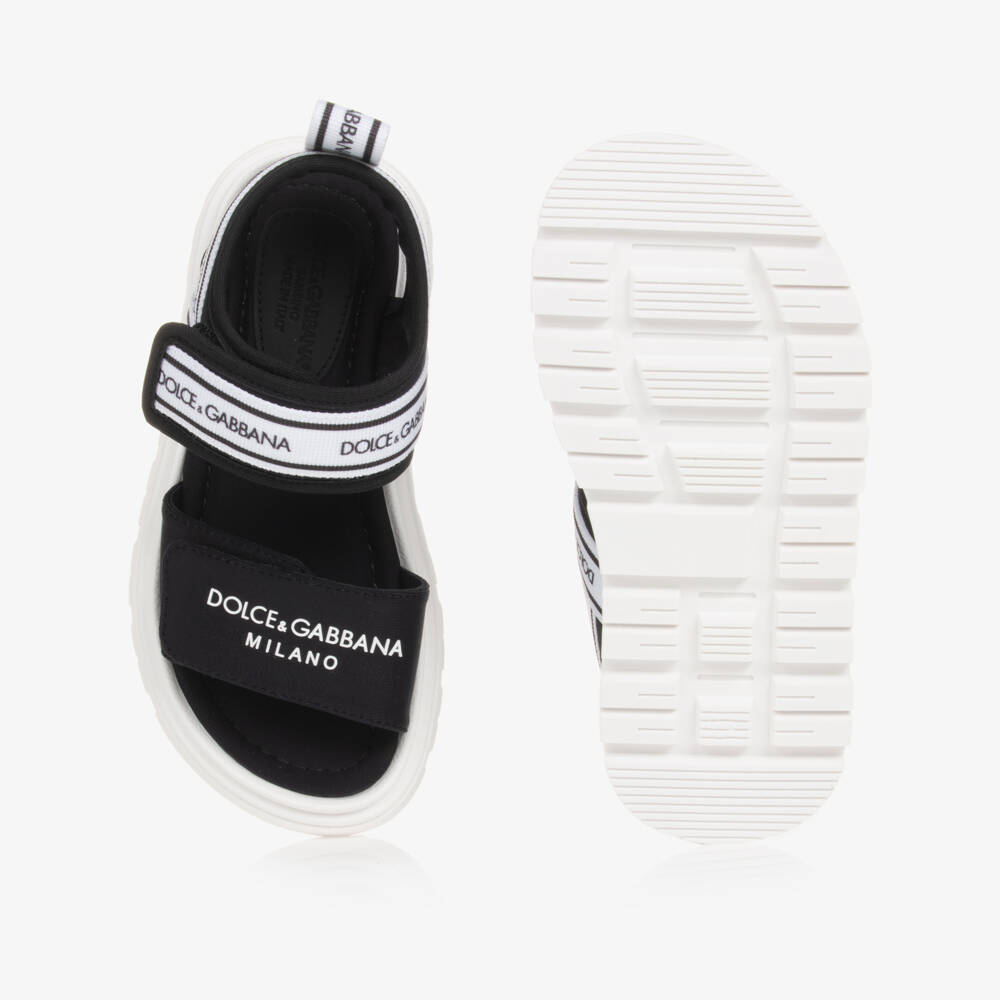 Dolce & Gabbana-Black Velcro Sandals | Childrensalon
