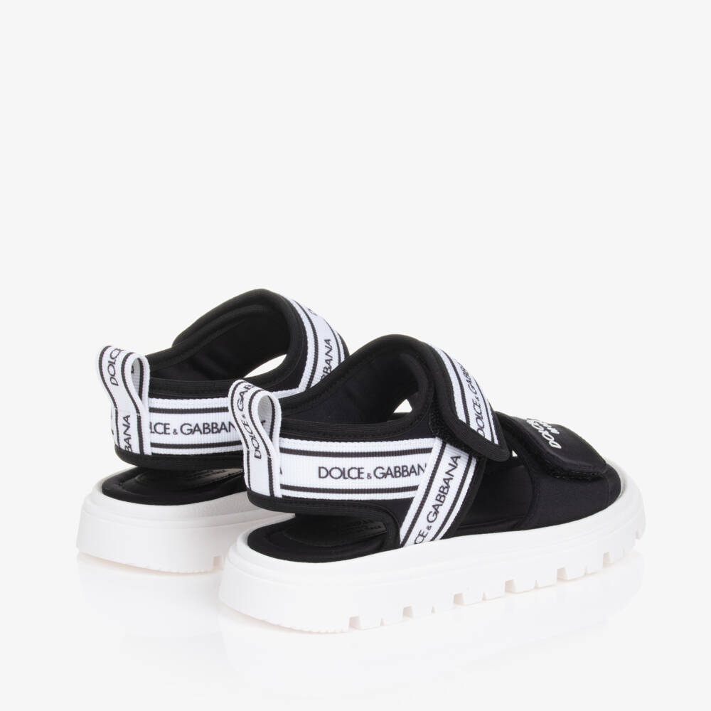 Dolce & Gabbana-Black Velcro Sandals | Childrensalon