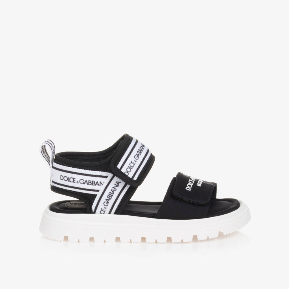 Dolce & Gabbana-Black Velcro Sandals | Childrensalon