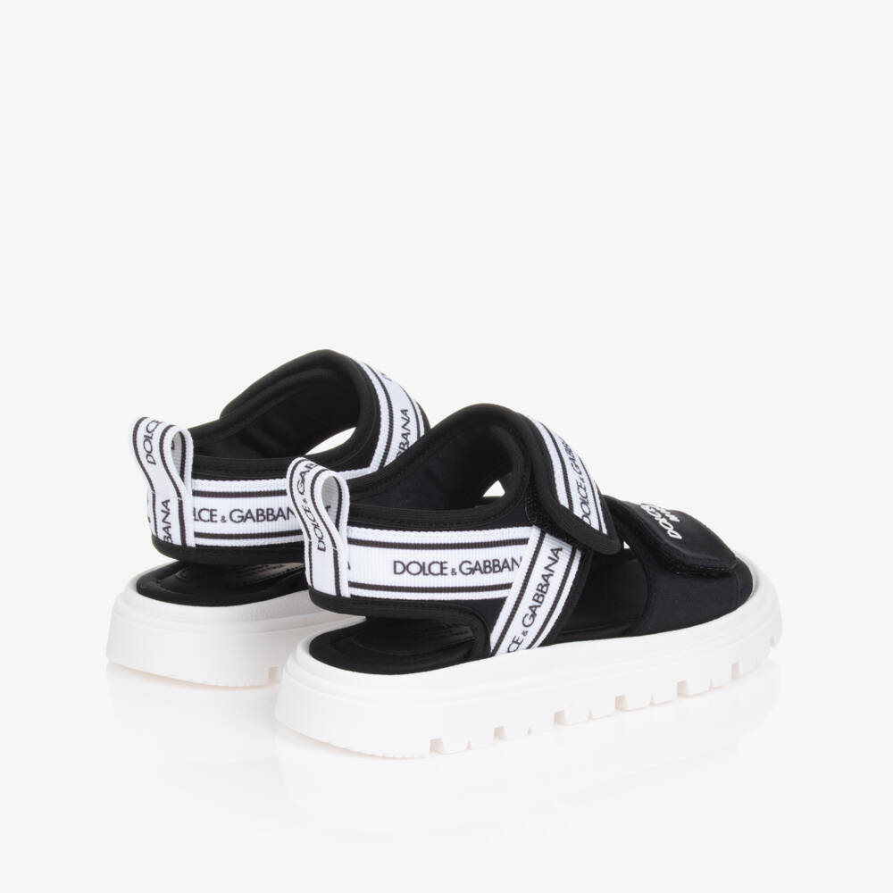 Dolce & Gabbana-Black Velcro Sandals | Childrensalon