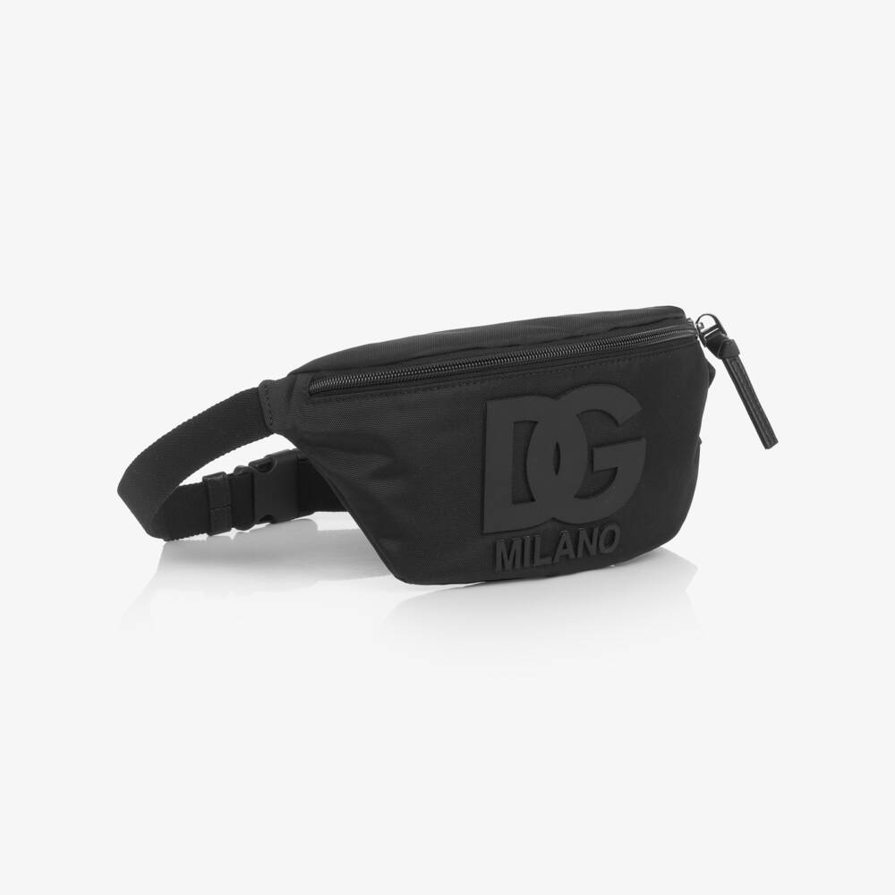 Dolce & Gabbana-Boys Back Canvas DG Logo Belt Bag (22cm) | Childrensalon
