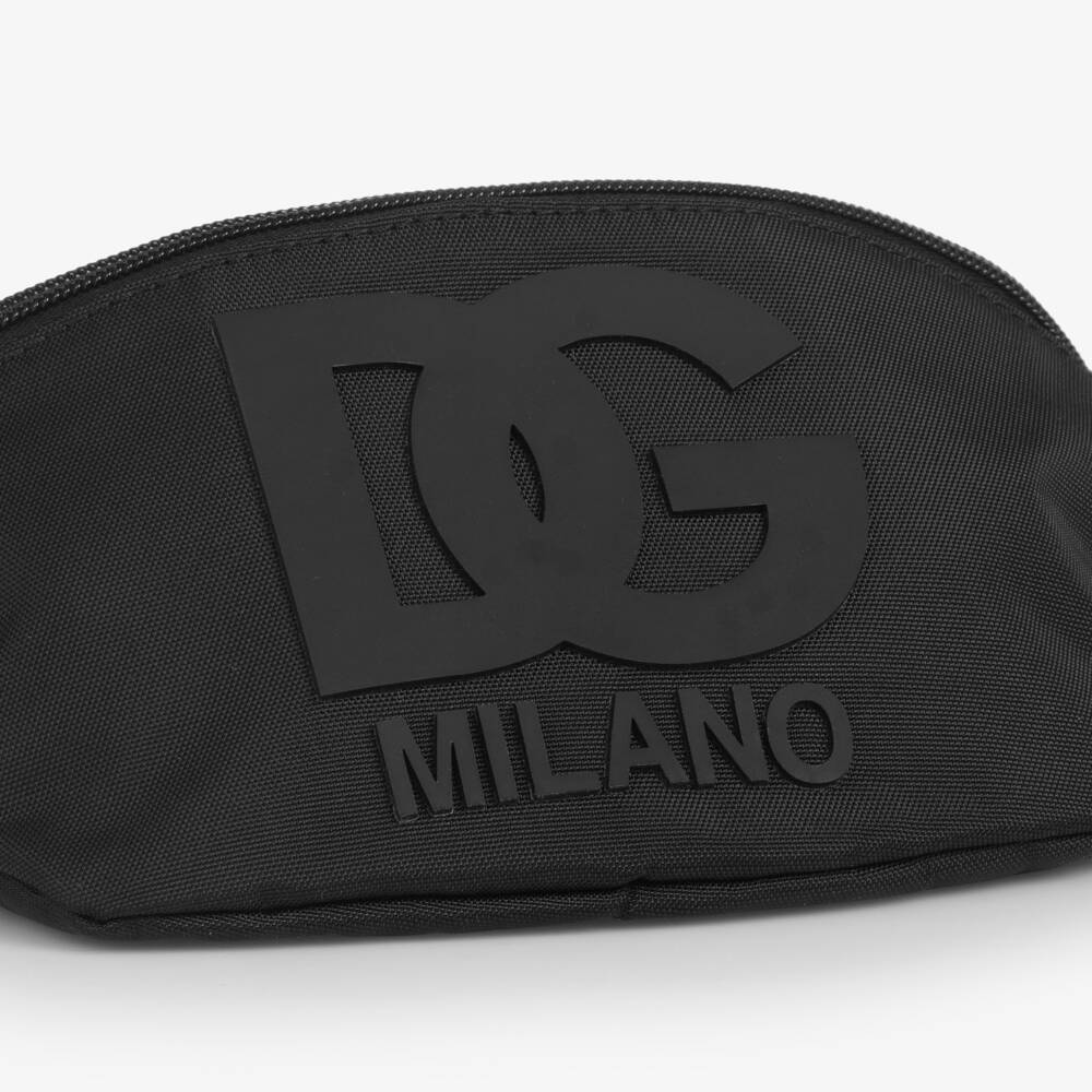 Dolce & Gabbana-Boys Back Canvas DG Logo Belt Bag (22cm) | Childrensalon