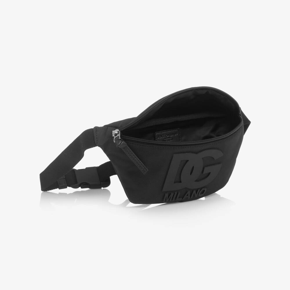 Dolce & Gabbana-Boys Back Canvas DG Logo Belt Bag (22cm) | Childrensalon