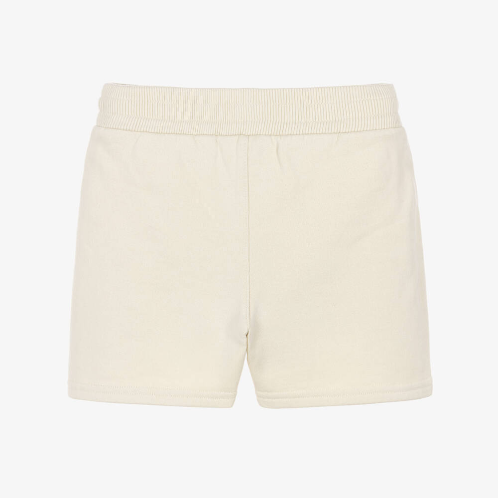 Dolce & Gabbana-Boys Beige Cotton Jersey Leopard Shorts | Childrensalon
