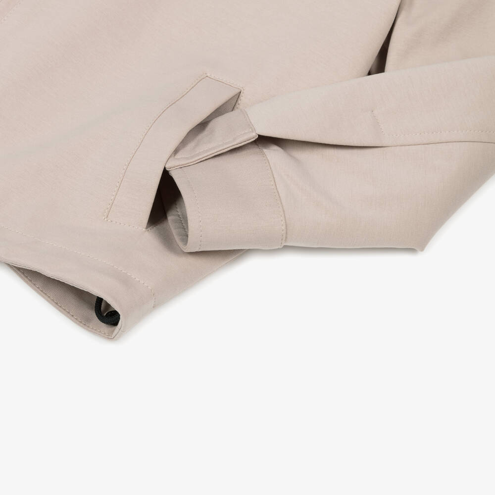 Dolce & Gabbana-Boys Beige Cotton Zip-Up Top | Childrensalon