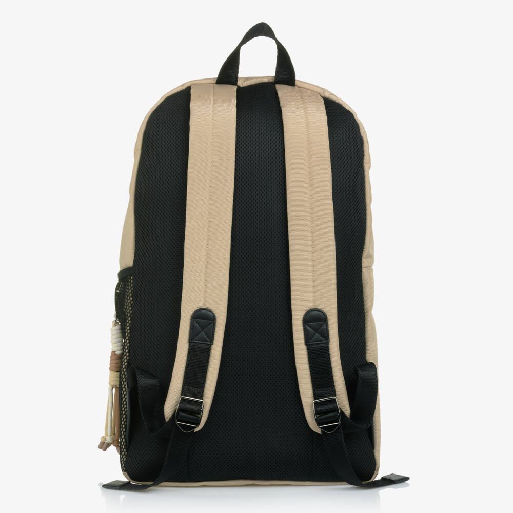 Dolce & Gabbana-Boys Beige Nylon Canvas & Mesh DG Logo Backpack (49cm) | Childrensalon