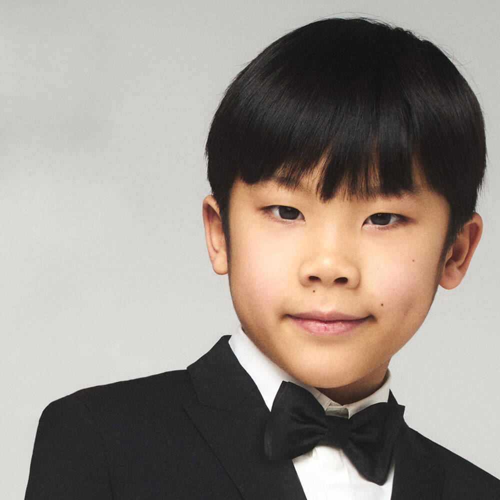 Dolce & Gabbana-Boys Black Silk Bow Tie | Childrensalon