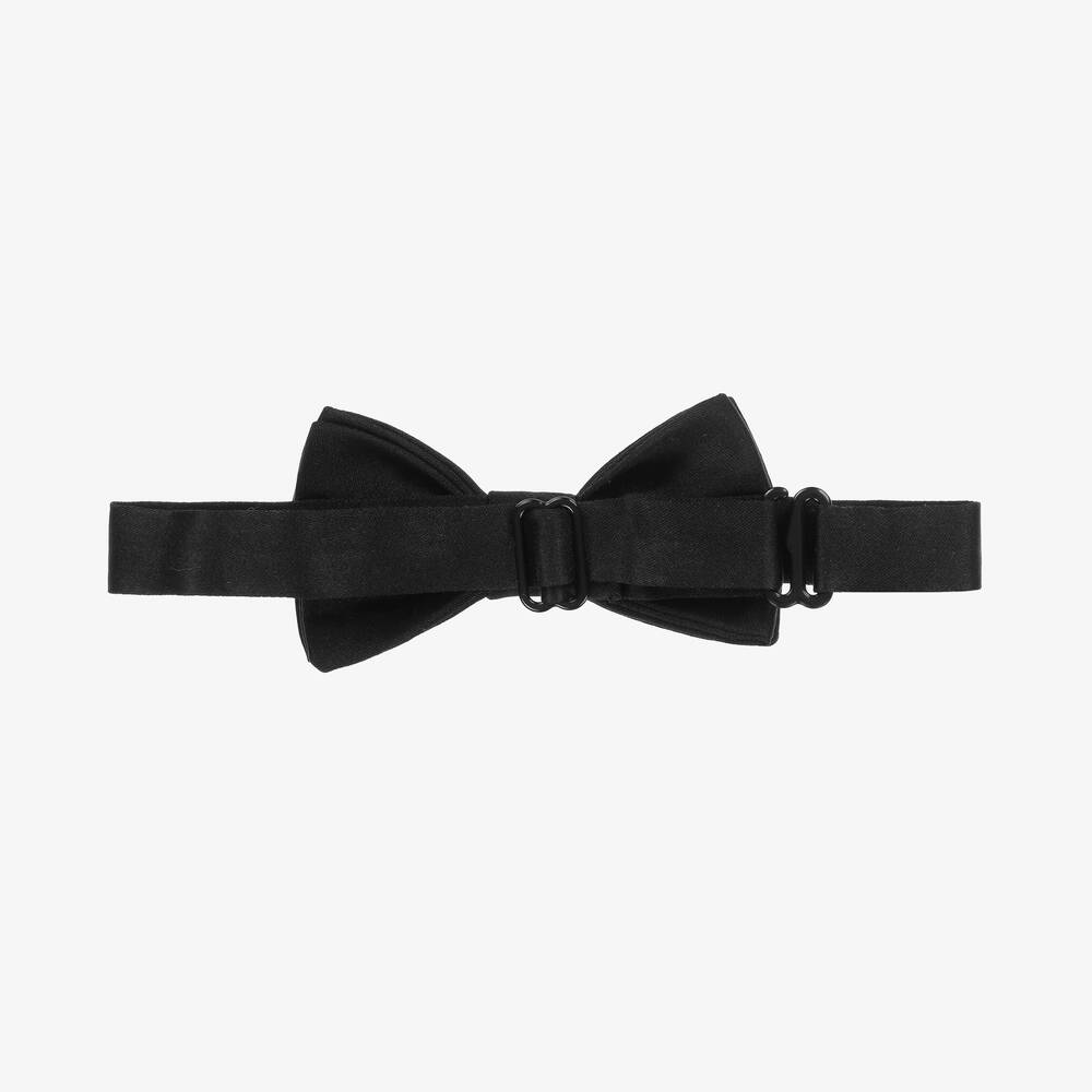 Dolce & Gabbana-Boys Black Silk Bow Tie | Childrensalon