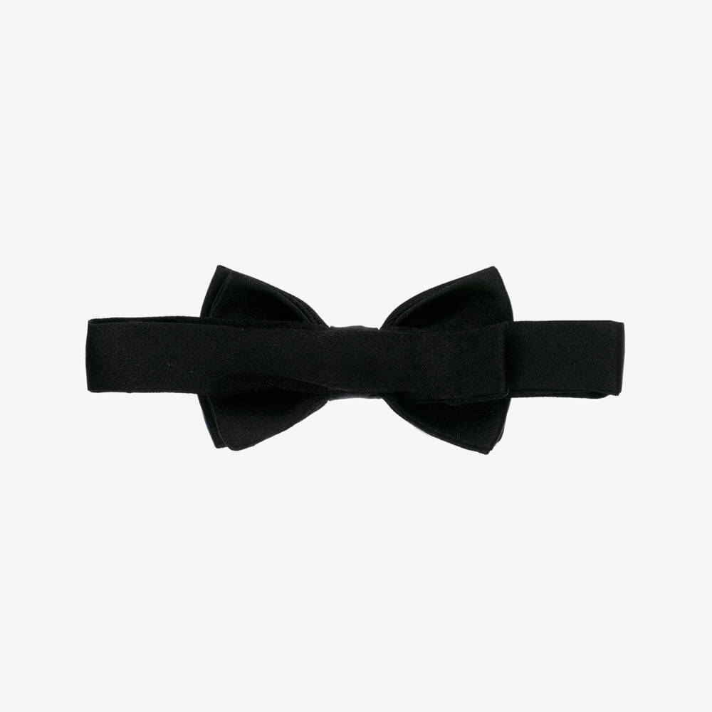 Dolce & Gabbana-Boys Black Silk Bow Tie | Childrensalon