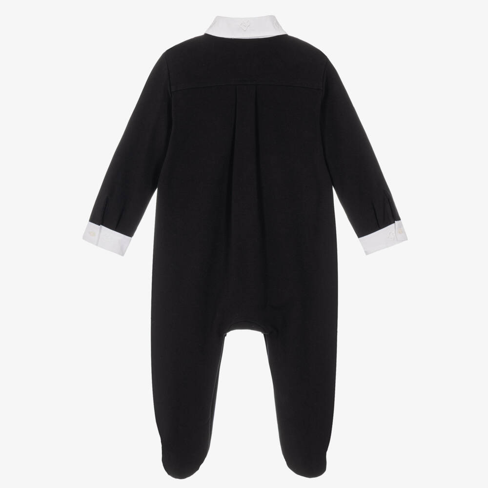 Dolce & Gabbana-Boys Black & White Tuxedo Babygrow | Childrensalon