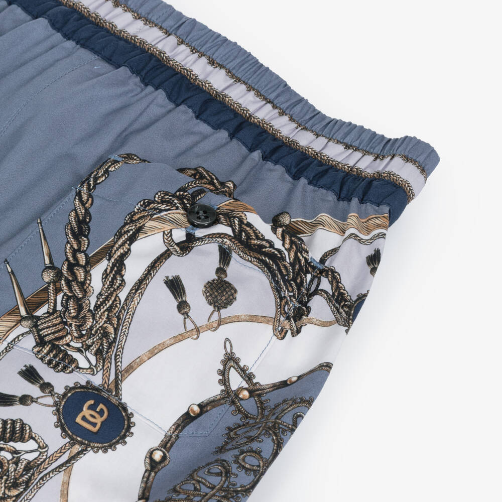 Dolce & Gabbana-Шорты карго синие из хлопка для мальчиков | Childrensalon