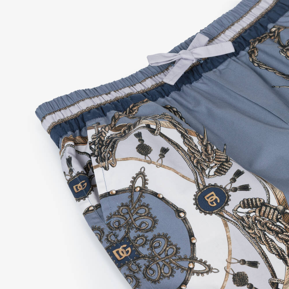 Dolce & Gabbana-Шорты карго синие из хлопка для мальчиков | Childrensalon